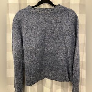 J. Crew Lambswool Sweater in Heathered Blue